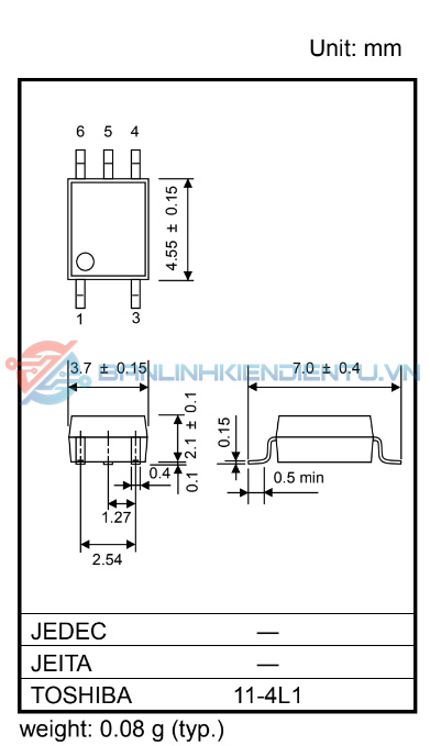 Kích thước TLP155E