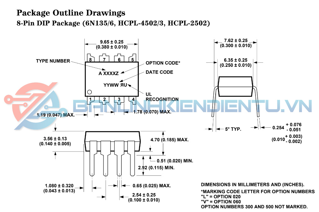 Kích thước A4503 dip8