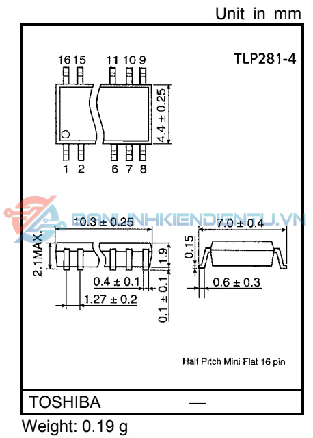 Kích thước TLP281-4