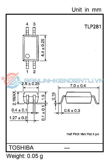 Kích thước TLP281