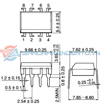 Kích thước TLP759 dip8