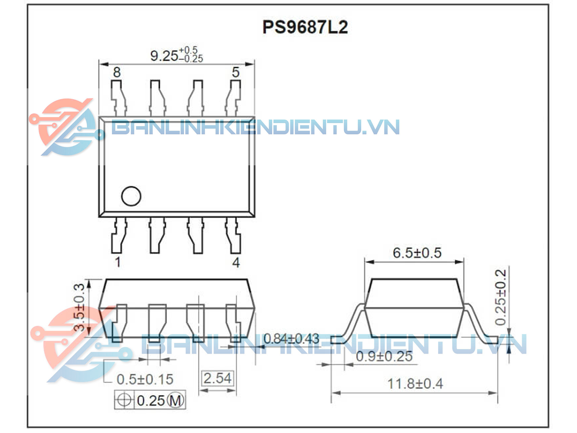 Kích thước của PS9687