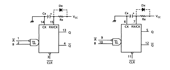 Sơ đồ khối IC TC74HC123AF