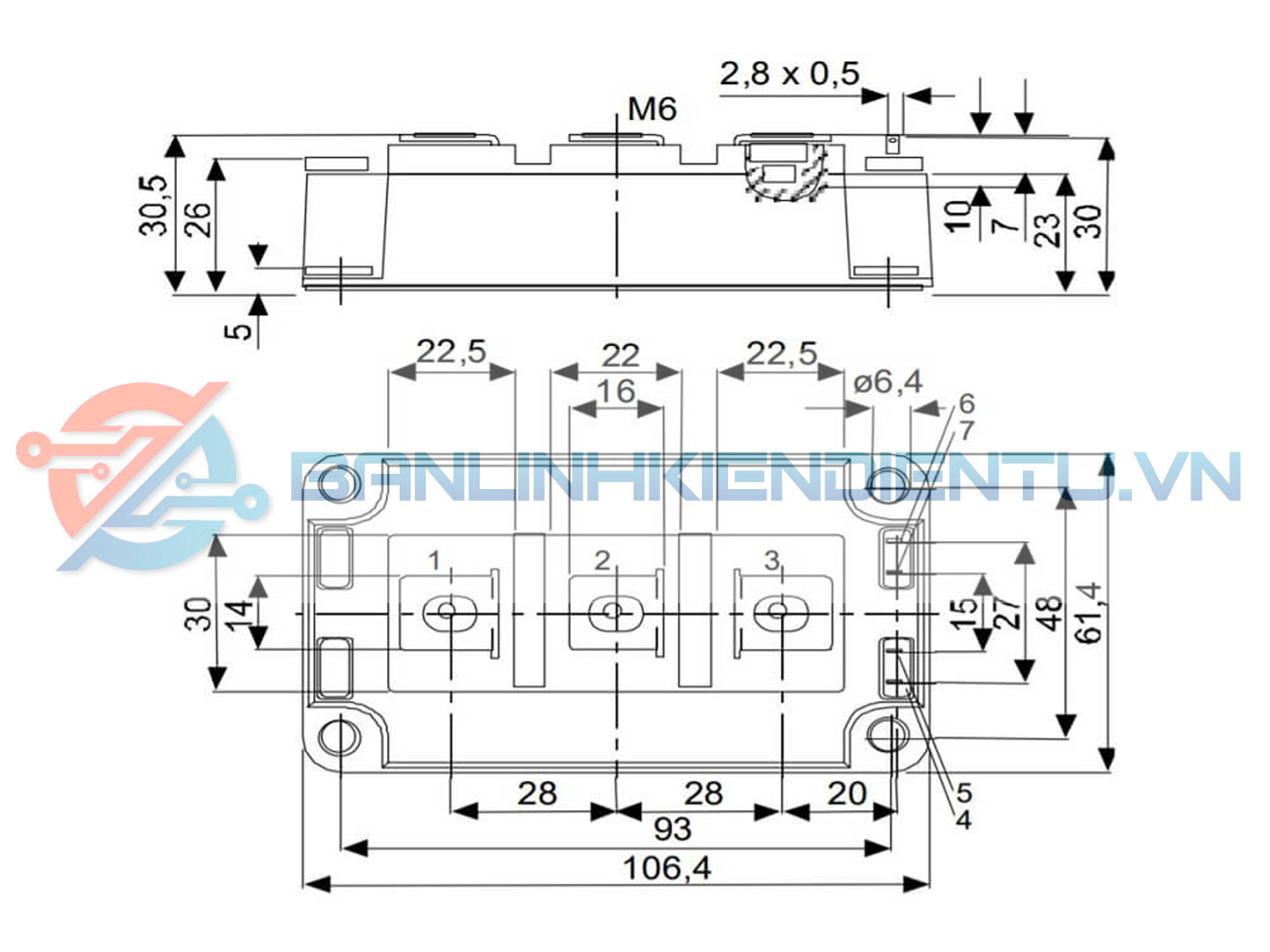 kích thước BSM300GB60DLC