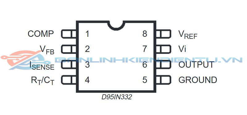 Sơ đồ chân IC nguồn UC2844BN