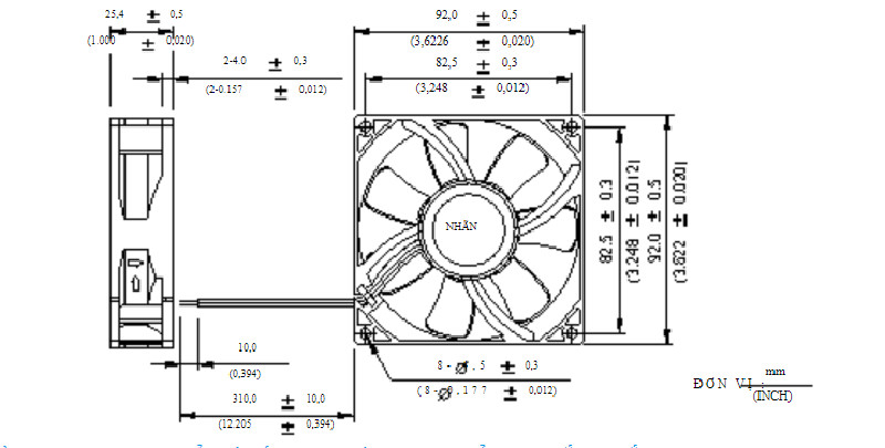 92x92x25mm