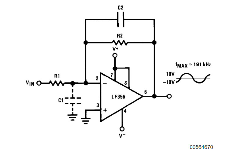 Mạch ứng dụng của IC LF356N