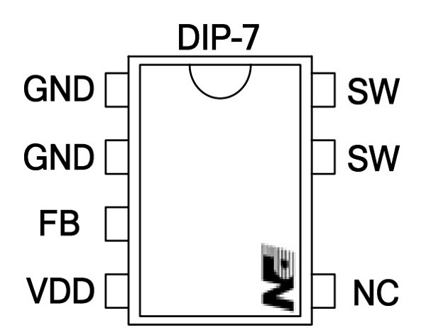Sơ đồ chân IC PN8015 DIP-7