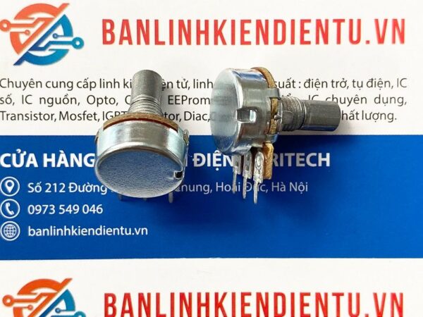 Chiết áp đơn 15mm núm vát