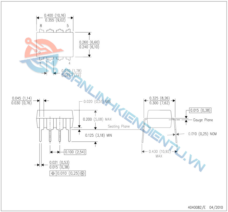 Kích thước IC GR8853A_
