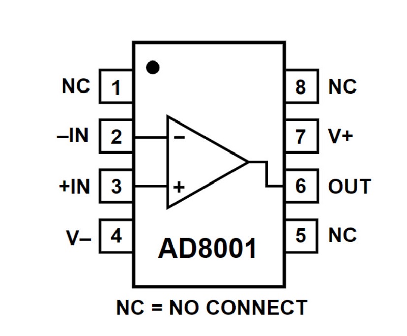 Sơ đồ chân IC AD8001