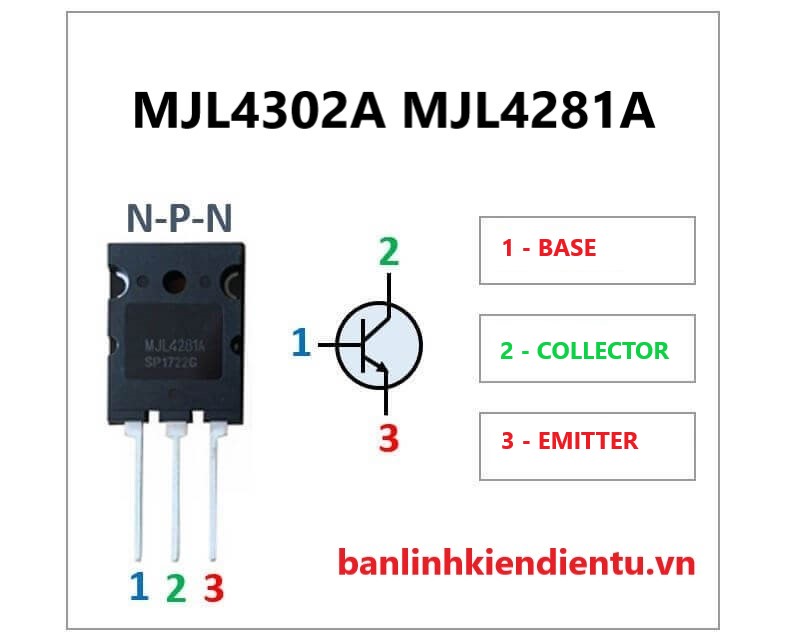 Sơ đồ chân MJL4281 MJL4302