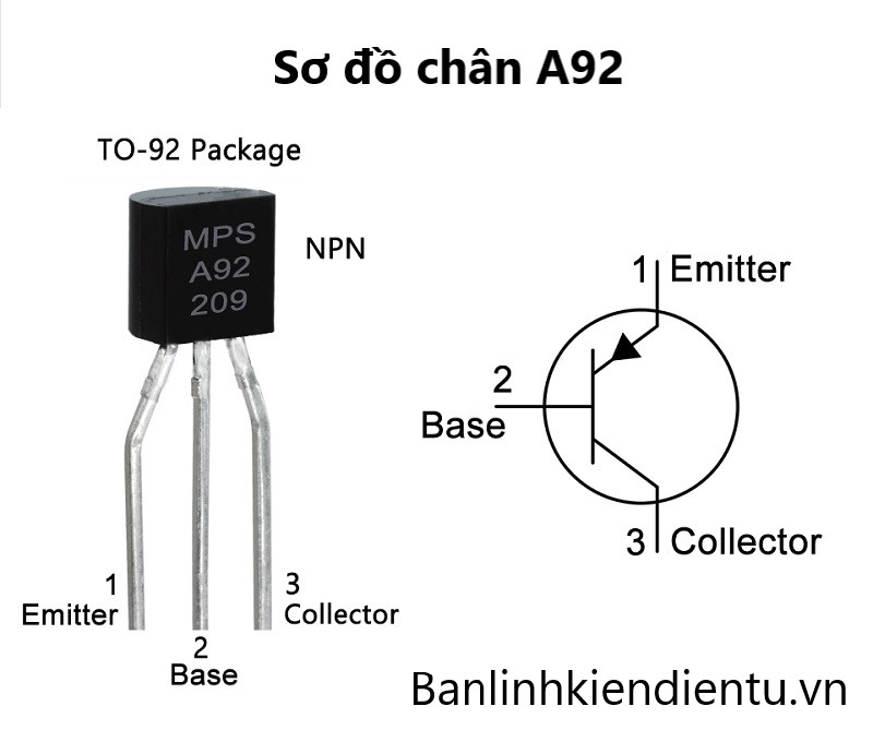 Sơ đồ chân Transistor A92