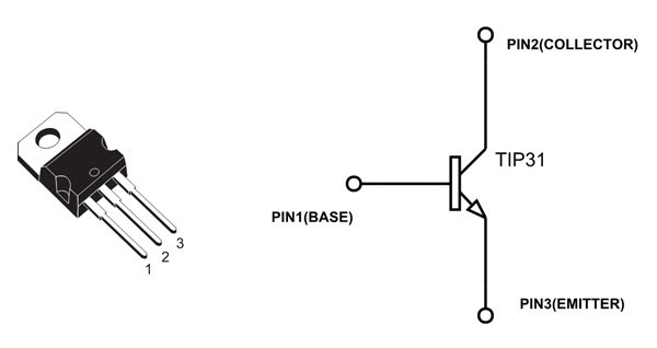 Sơ đồ chân Transistor TIP31C
