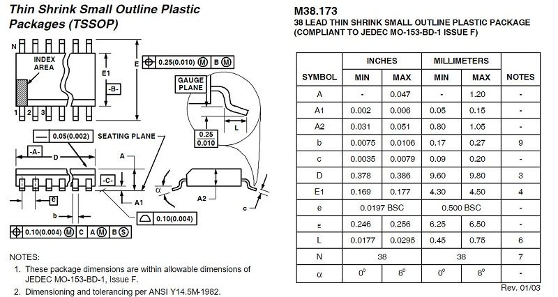 Kích thước IC ISL6217
