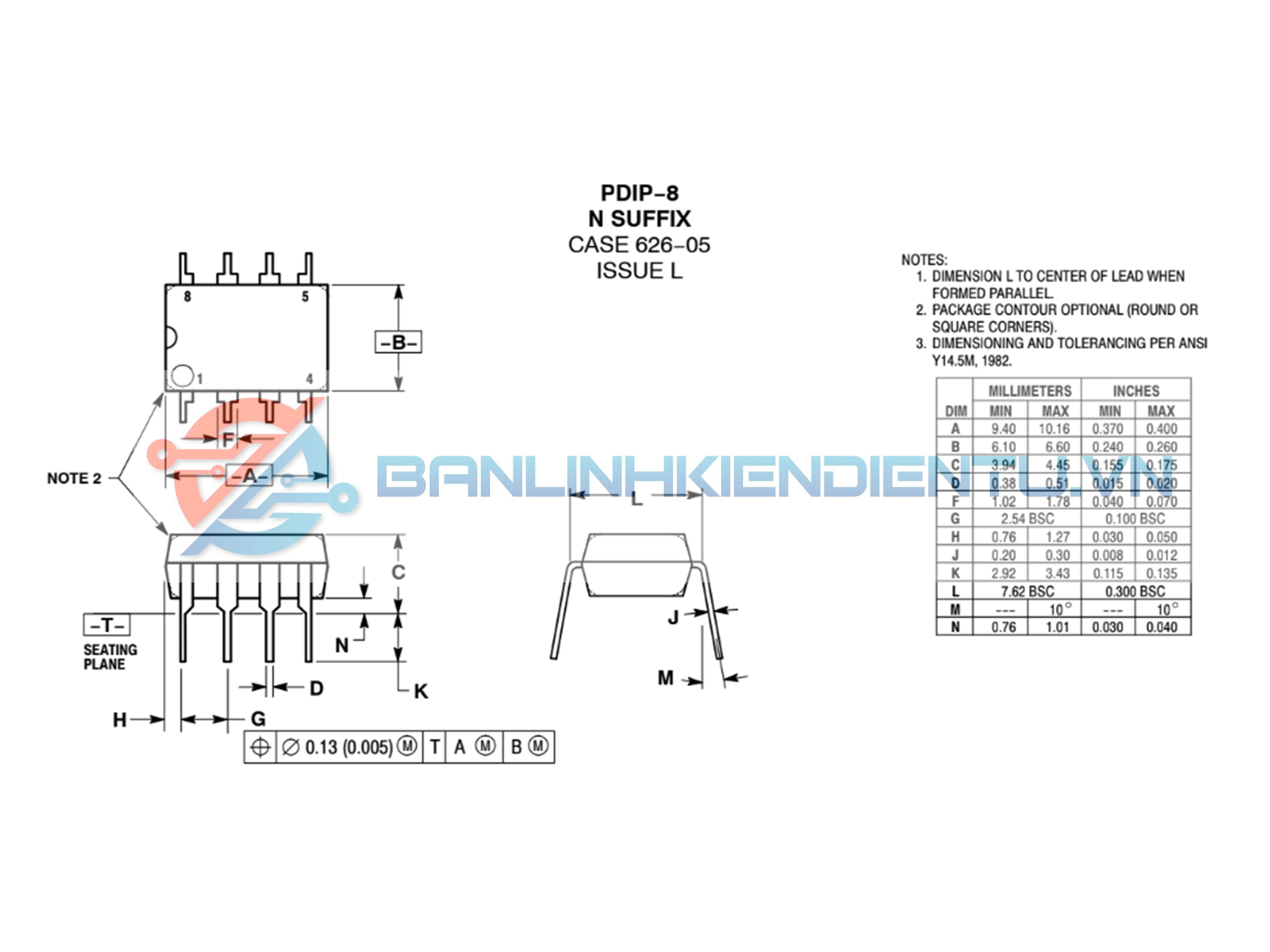 Kích thước UC3842BN