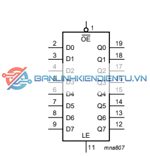 Sơ đồ các chân IC 74HC573N