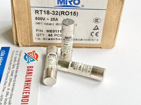 Cầu chì sứ 500V 25A 10x38mm