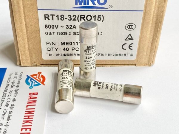 Cầu chì sứ 500V 32A 10x38mm
