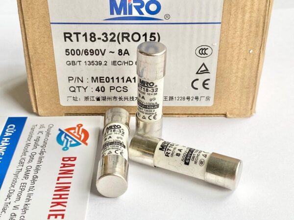 Cầu chì sứ 500V 8A 10x38mm