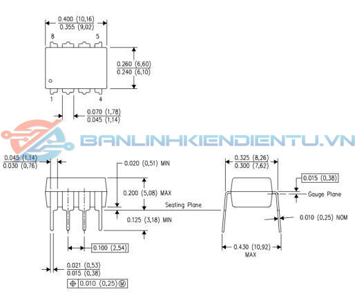 Kích thước TLC372CP