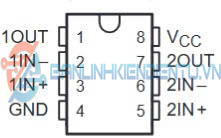 Sơ đồ chân TLC372CP